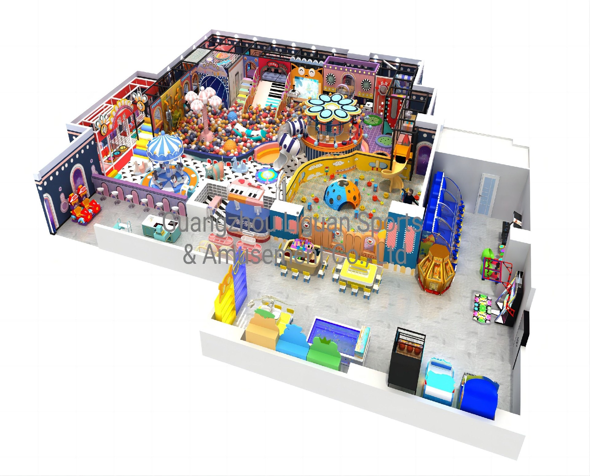 Indoor large naughty castle children's playground