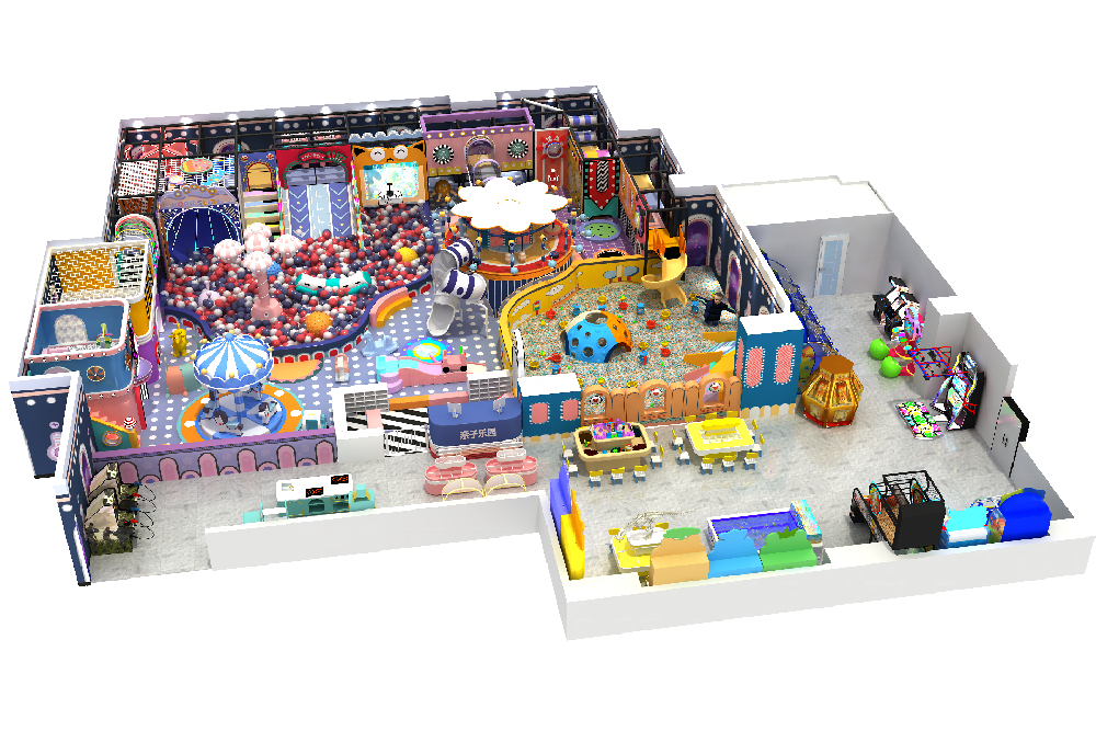 Amusement Park Products Kids Indoor Game Play Center Custom Theme Indoor Playground