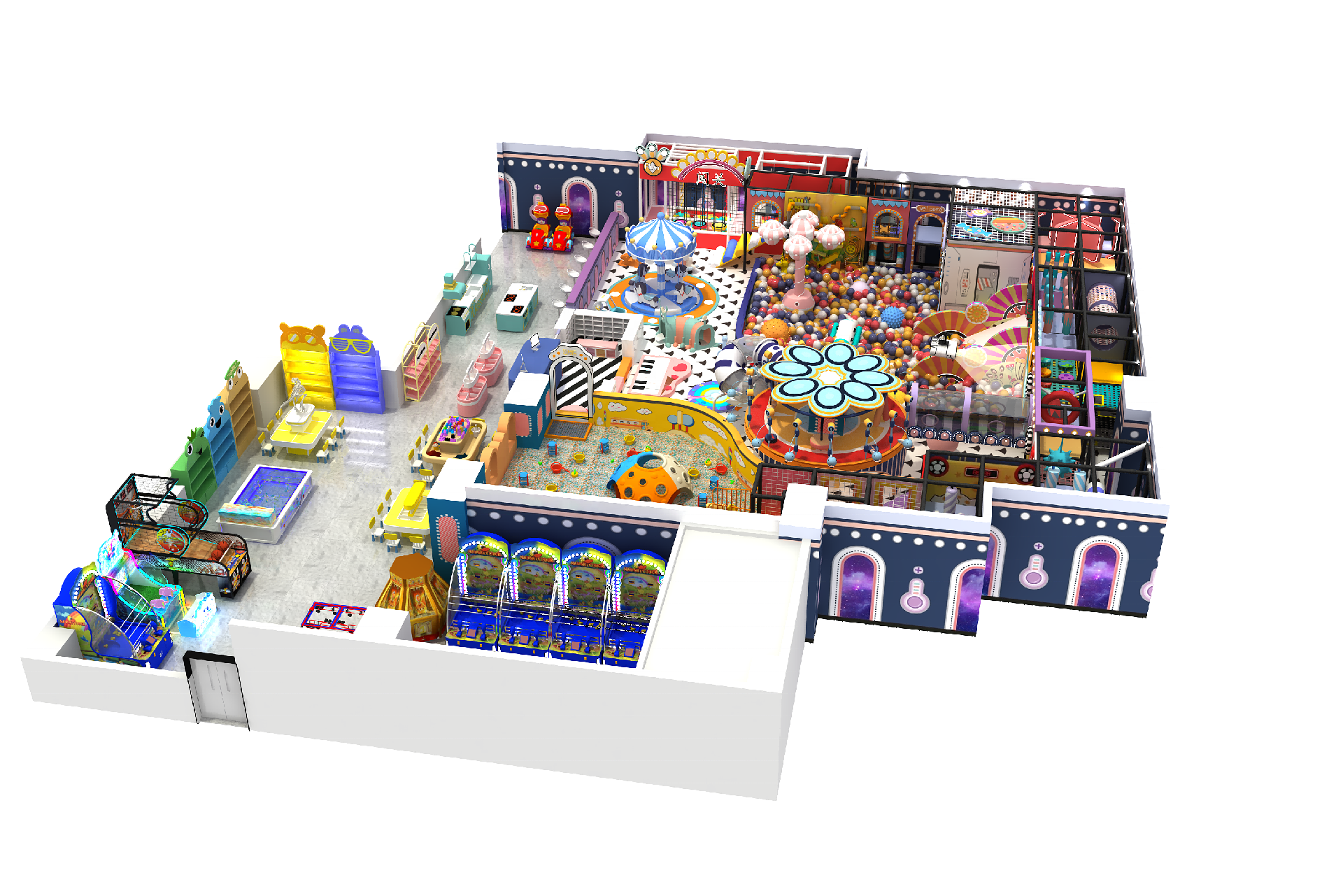 Amusement Park Products Kids Indoor Game Play Center Custom Theme Indoor Playground
