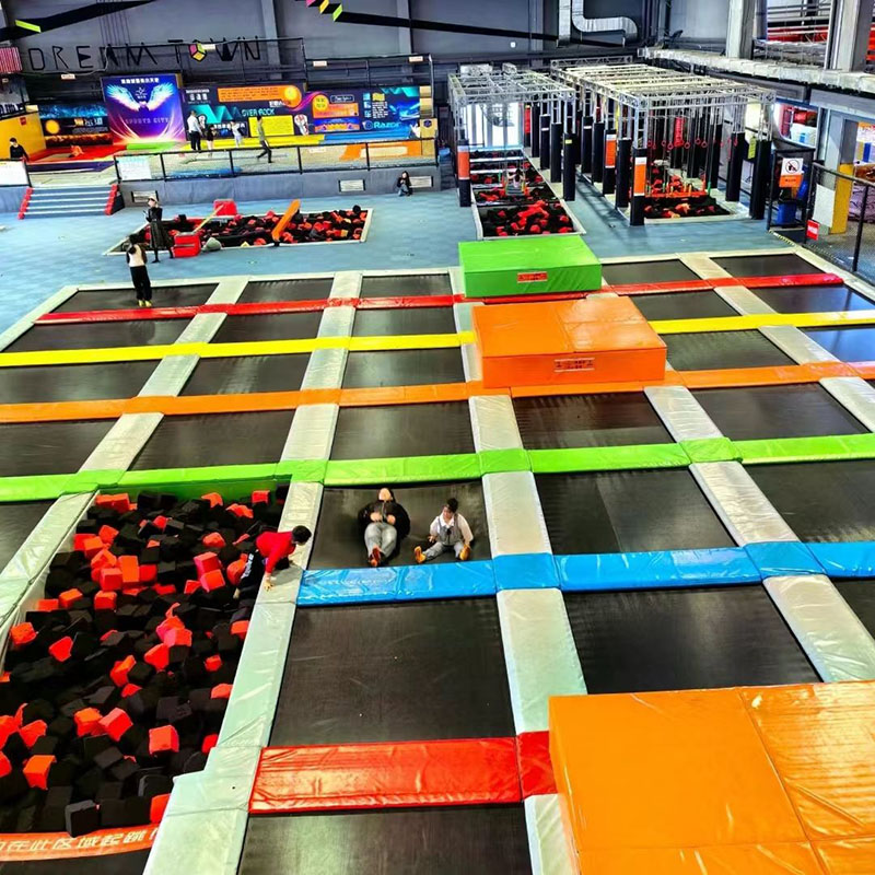 Large indoor trampoline theme park amusement park