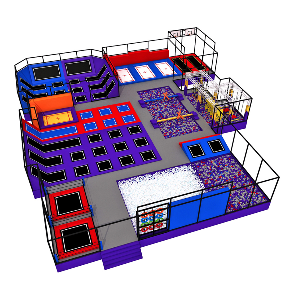 Customization Design Adventure Park Professional Trampoline Elastic Bed Free Jumping Indoor Commercial Trampoline Park for Sale